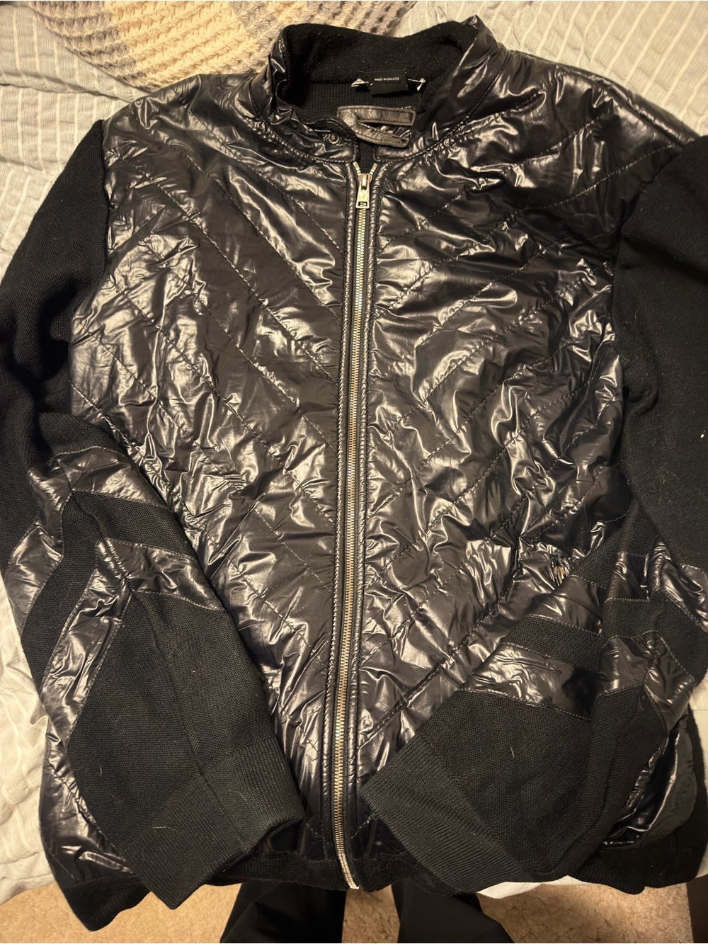 Versace Black Zip-Up Sweater